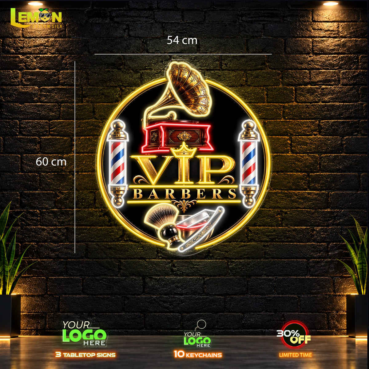 VIP BARBER | LED NEON SIGN ( 2 SIGNS)