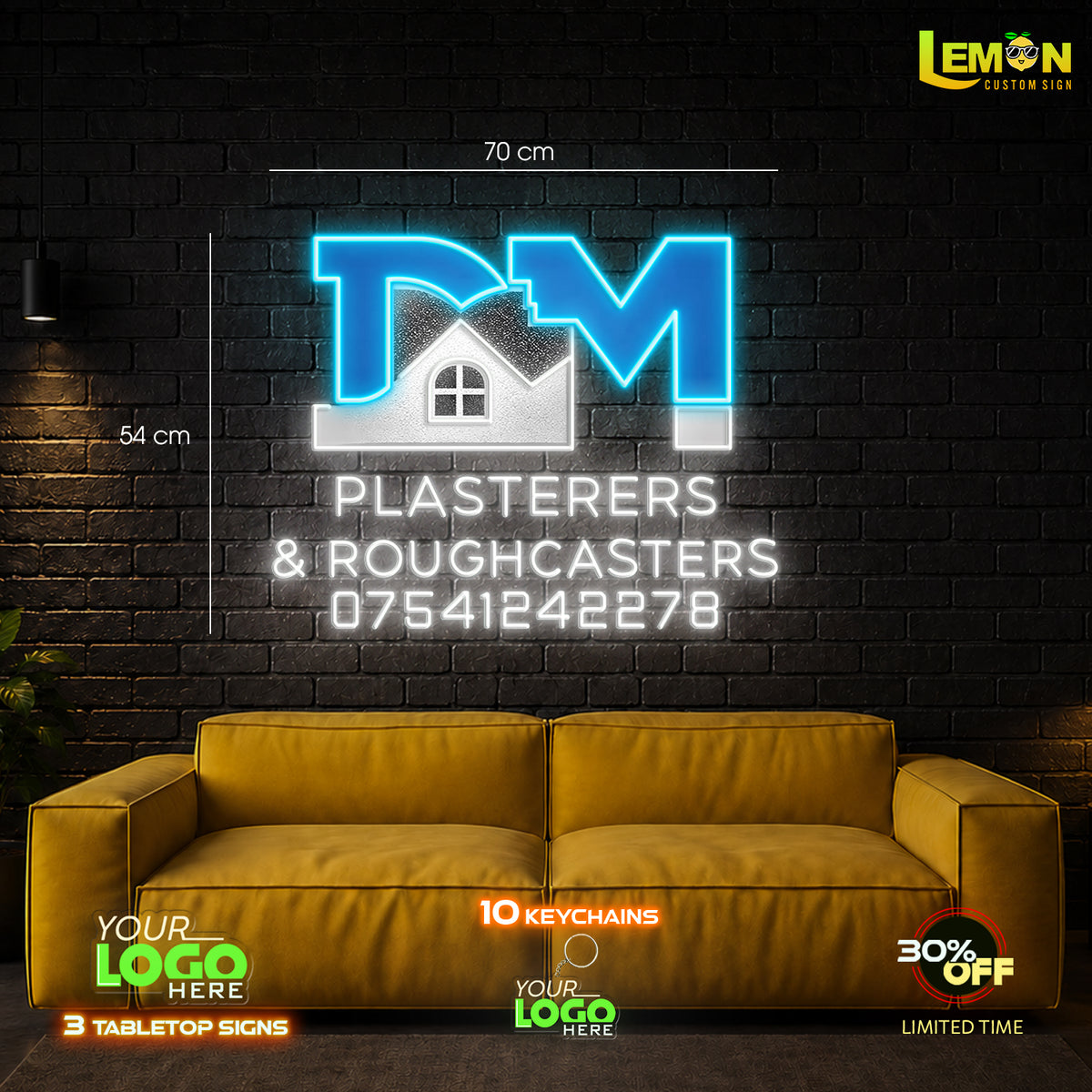 DM PLASTERERS & ROUGHCASTERS | LED NEON SIGN