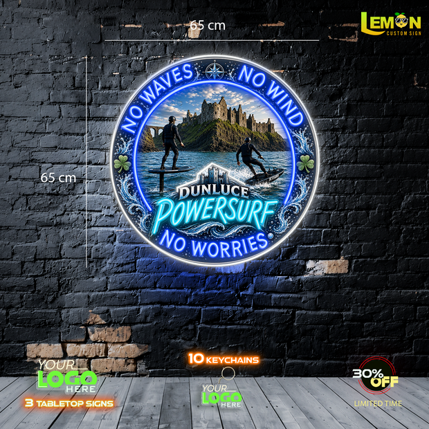 DUNLUCE POWERSURF | LED NEON SIGN (WATERPROOF SIGN)