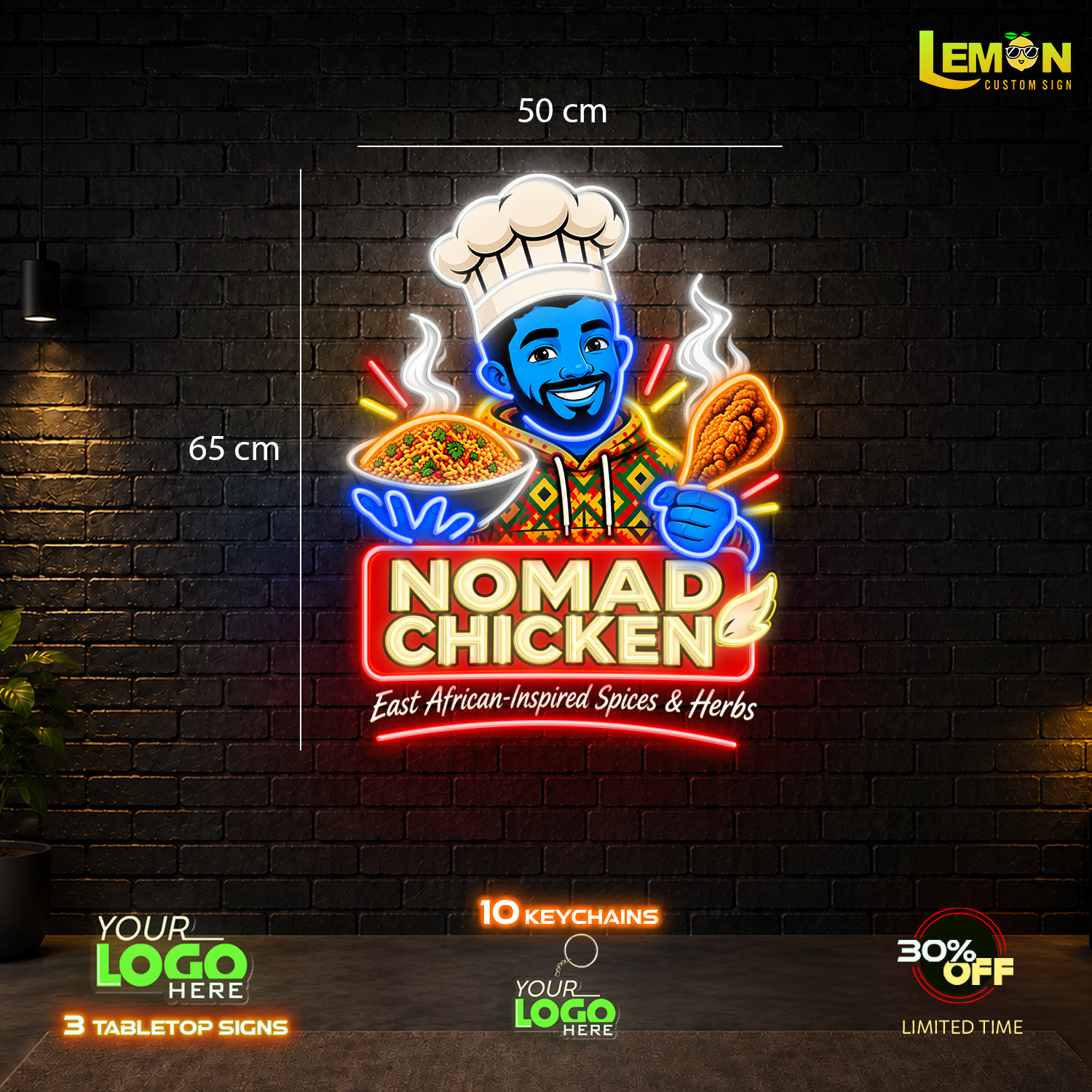 NOMAD CHICKEN | LED NEON SIGN