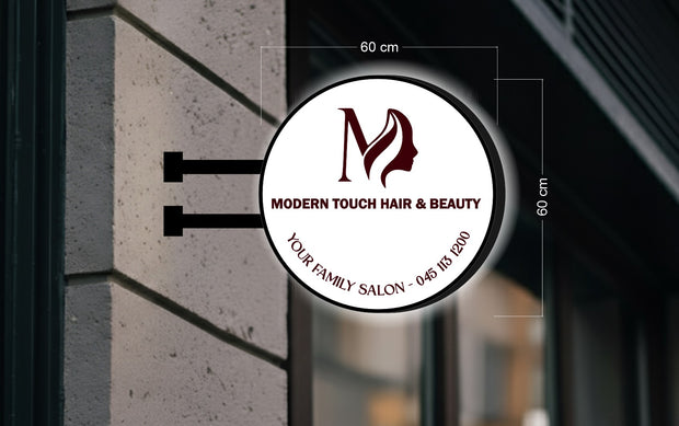 MODERN TOUCH HAIR & BEAUTY | ILLUMINATED BLADE SIGN