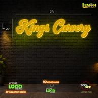 Kings Carvery | Stainless steel illuminated sign