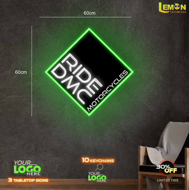 RIDE DMC | LED NEON SIGN (60x60cm)