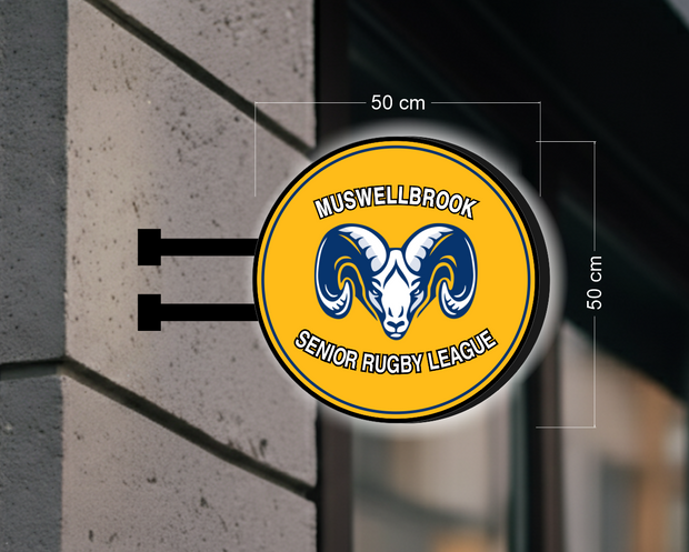 MUSWELLBROOK SENIOR RUGBY LEAGUE | ILLUMINATED BLADE SIGN