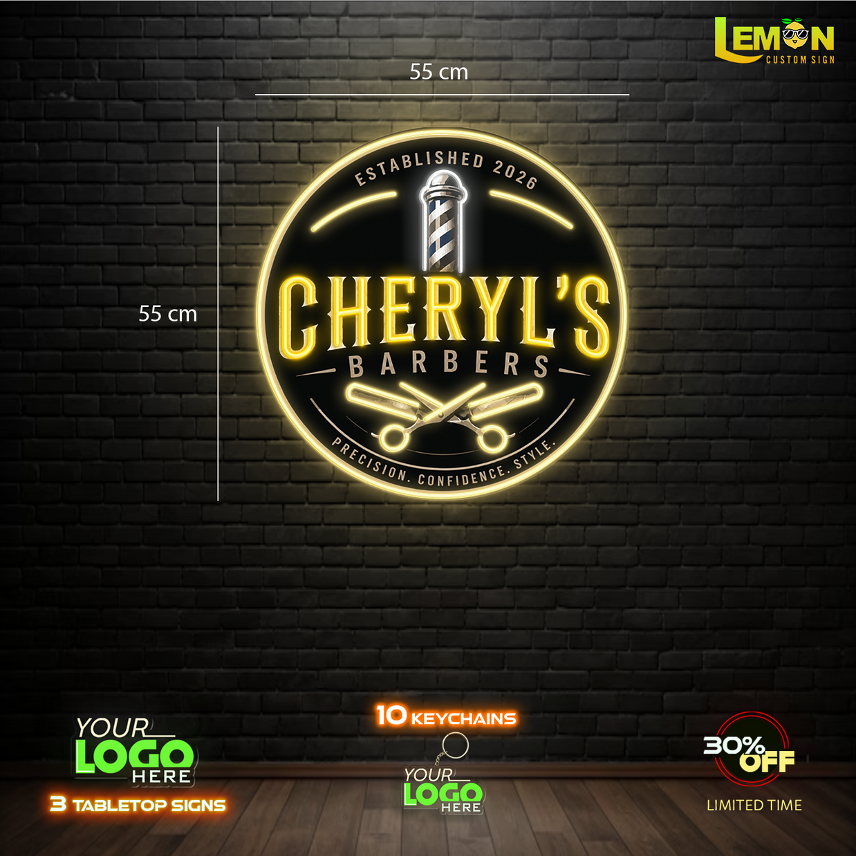 CHERYL'S BARBERS | LED NEON SIGN