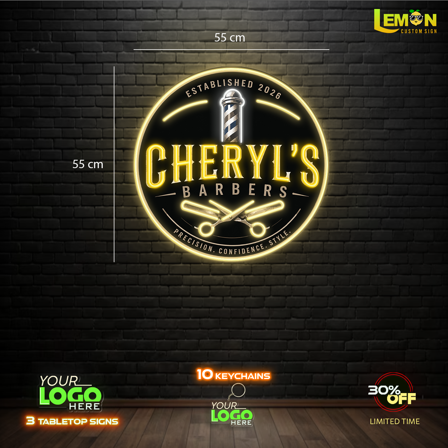 CHERYL'S BARBERS | LED NEON SIGN