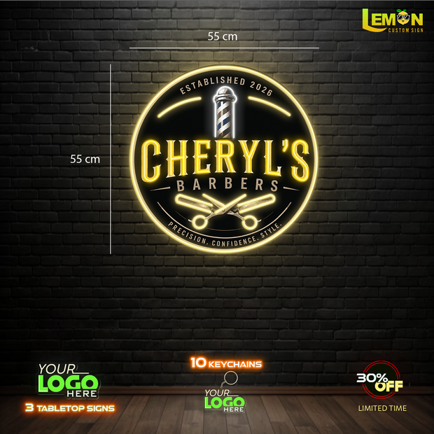 CHERYL'S BARBERS | LED NEON SIGN