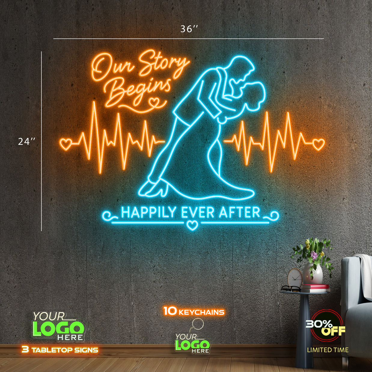 OUR STORY BEGINS | LED NEON SIGN