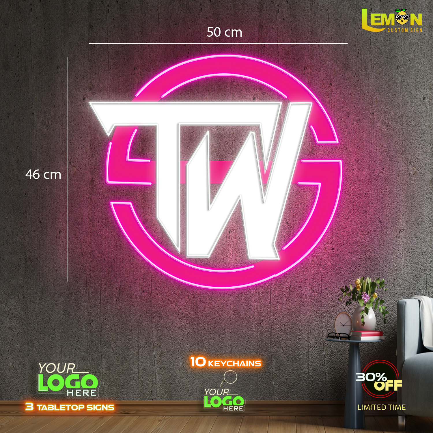 TW | LED NEON SIGN ( 3 SIGNS)