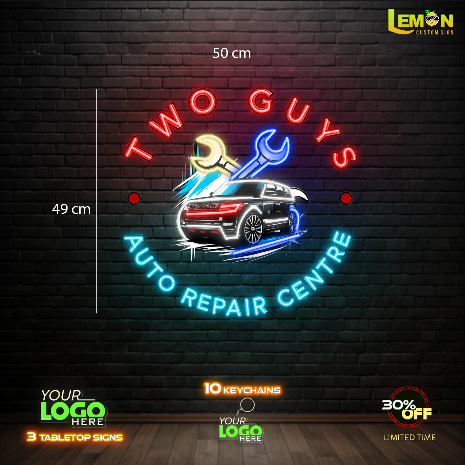 TWO GUYS AUTO REPAIR CENTRE | LED NEON SIGN