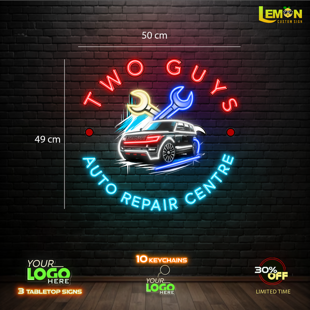 TWO GUYS AUTO REPAIR CENTRE | LED NEON SIGN