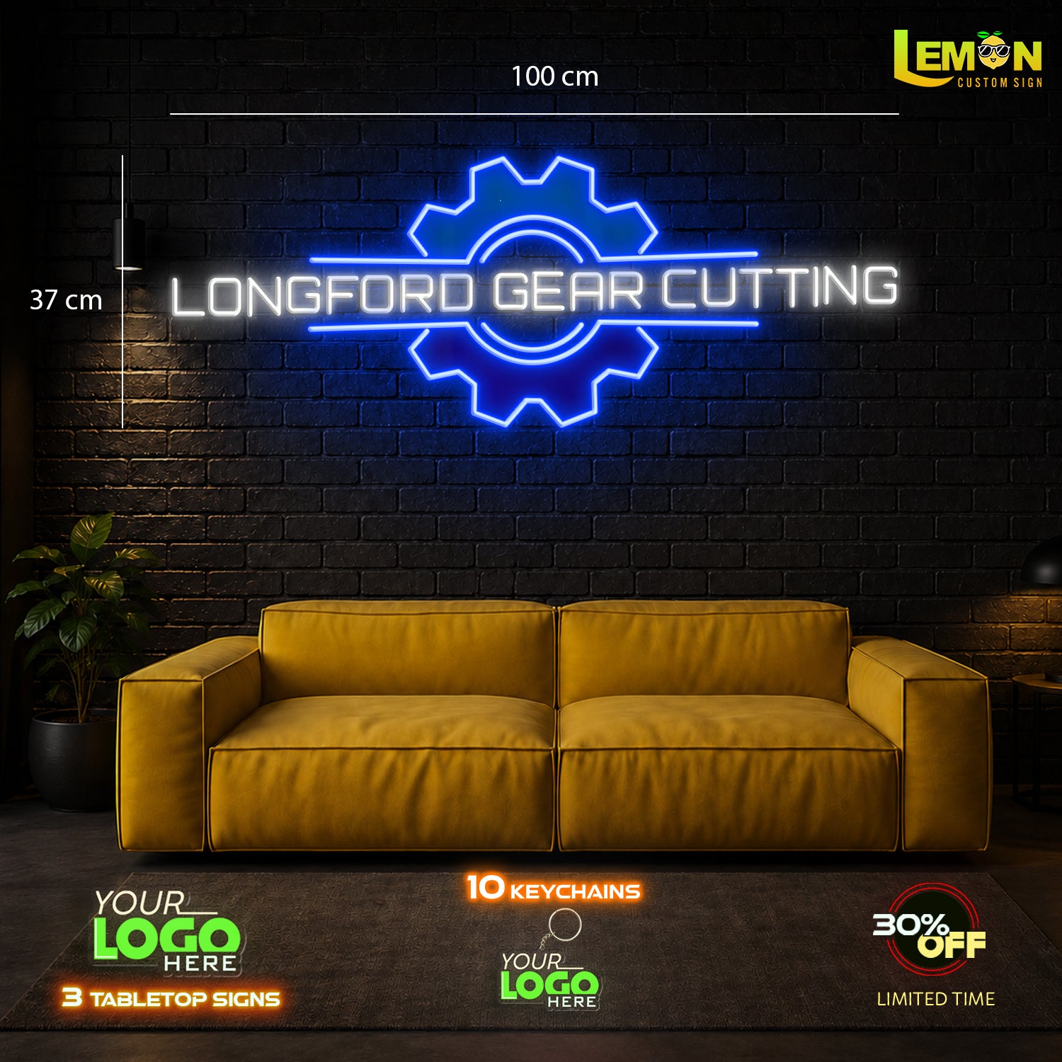 3J AND LONGFORD GEAR CUTTING| LED NEON SIGN ( 2 SIGNS)