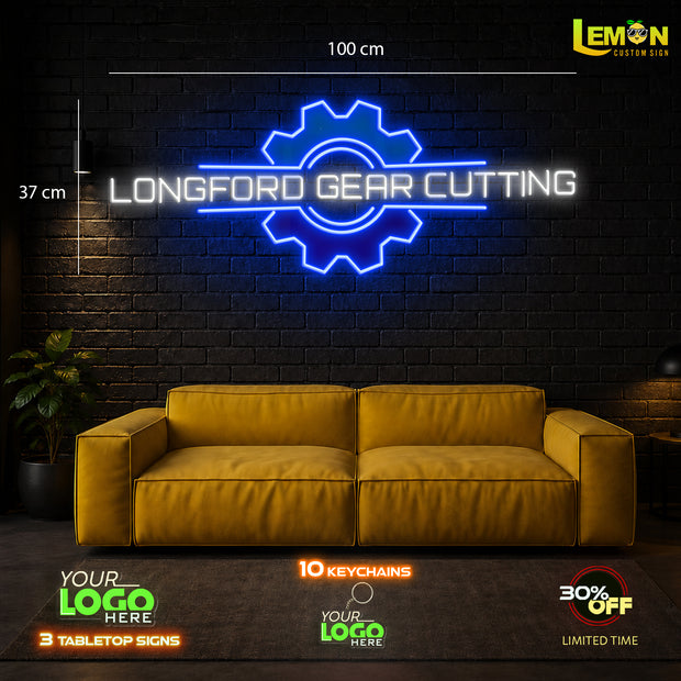 3J AND LONGFORD GEAR CUTTING| LED NEON SIGN ( 2 SIGNS)
