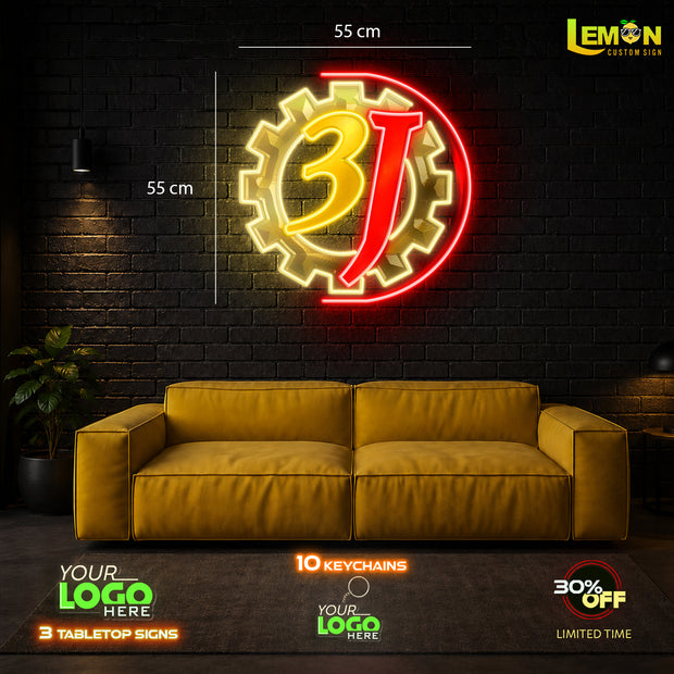 3J AND LONGFORD GEAR CUTTING| LED NEON SIGN ( 2 SIGNS)