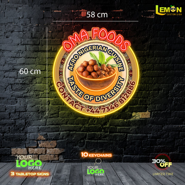 OMA FOODS | LED NEON SIGN