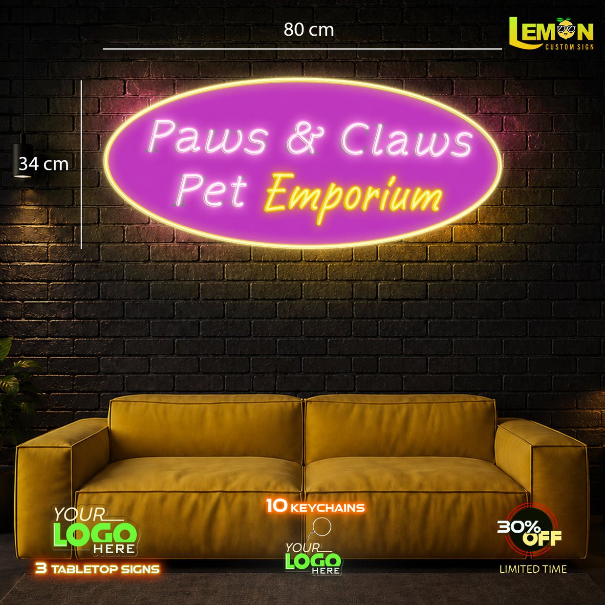 PAWS & CLAWS PET | LED NEON SIGN