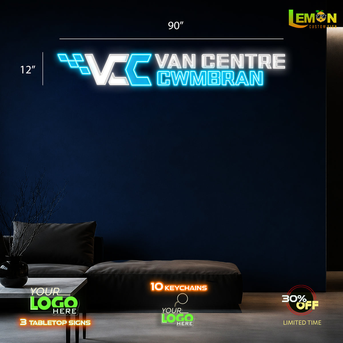 VAN CENTRE CWMBRAN | LED NEON SIGN ( 2 SIGNS)