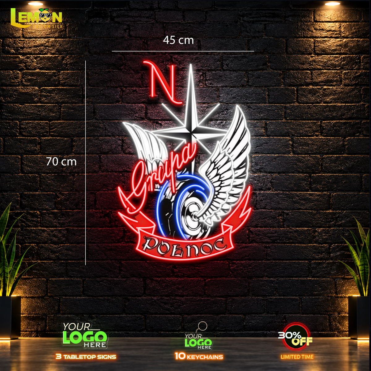 N Grupa LED NEON SIGN (70cm Sign)