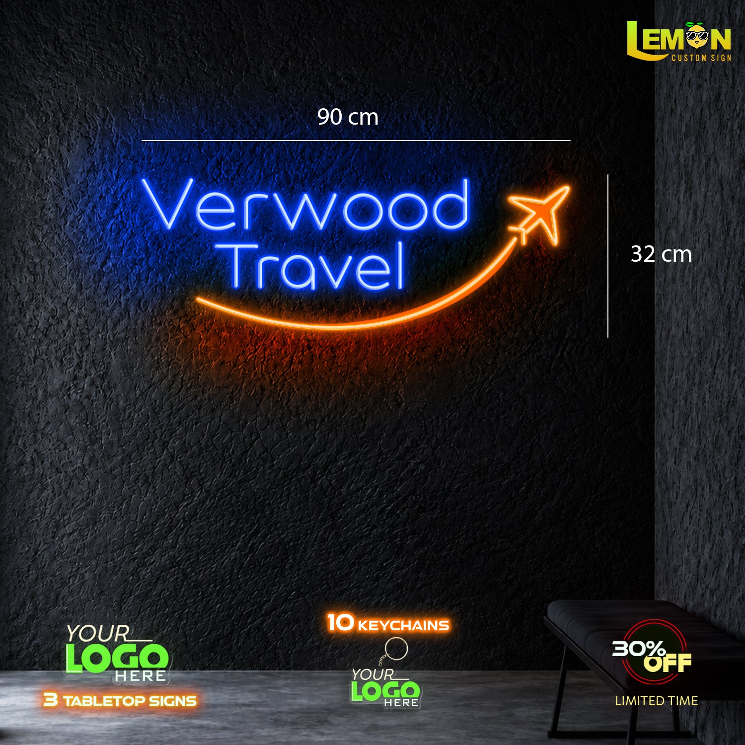 VERWOOD TRAVEL | LED NEON SIGN (OUTDOOR)