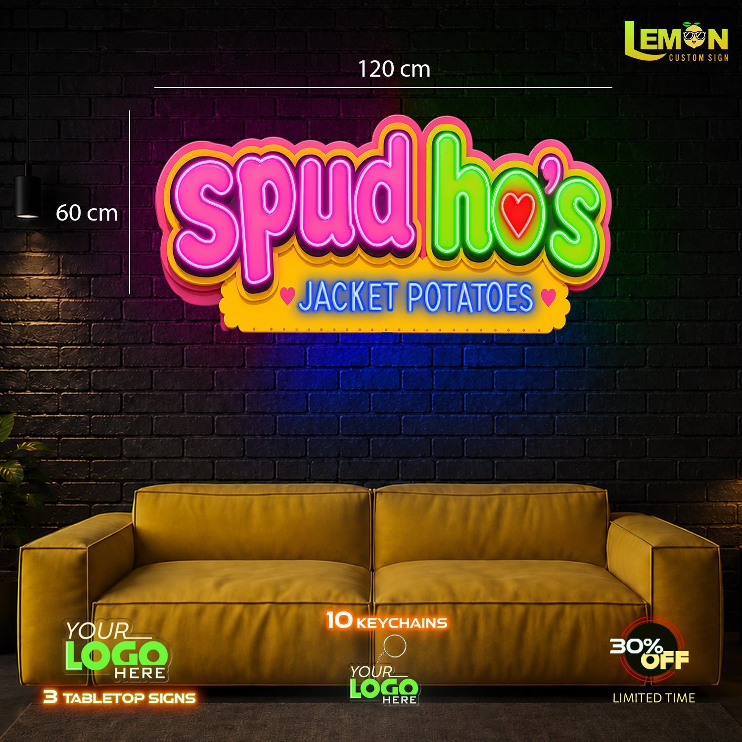 SPUD HO'S | LED NEON SIGN ( WATERPROOF SIGN)