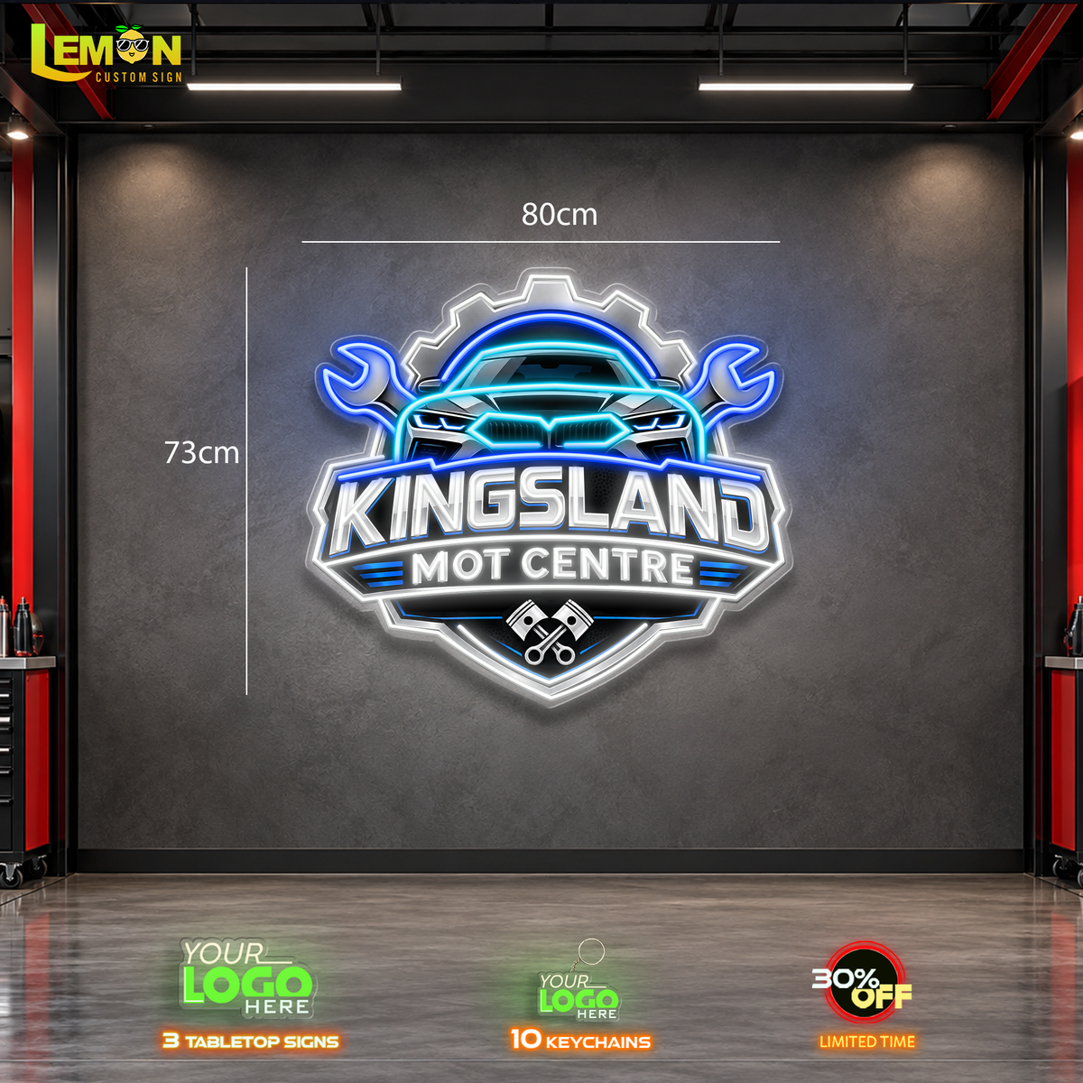KINGLAND | LED NEON SIGN (2 OUTDOOR SIGNS)