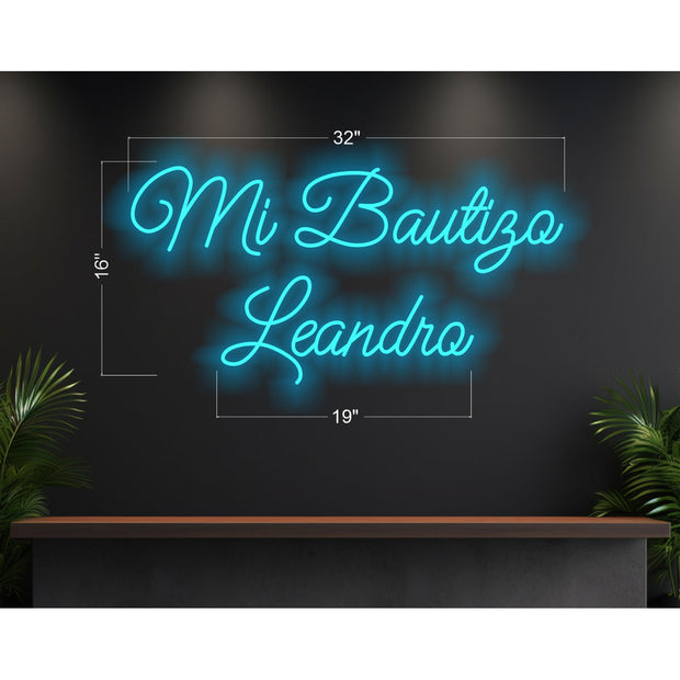 Mi Bautizo Leandro | LED NEON SIGN 1