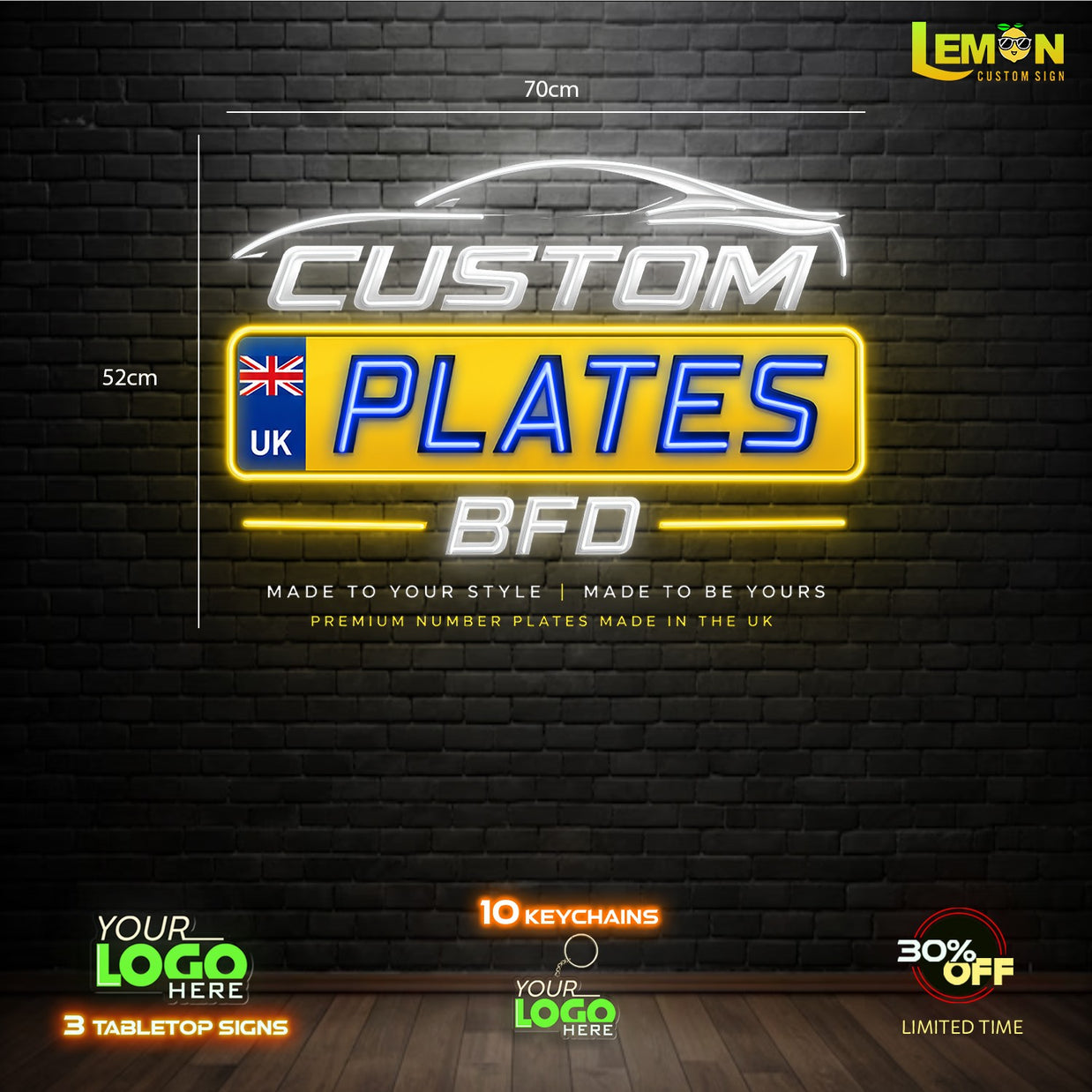 CUSTOM PLATES BFD | LED NEON SIGN