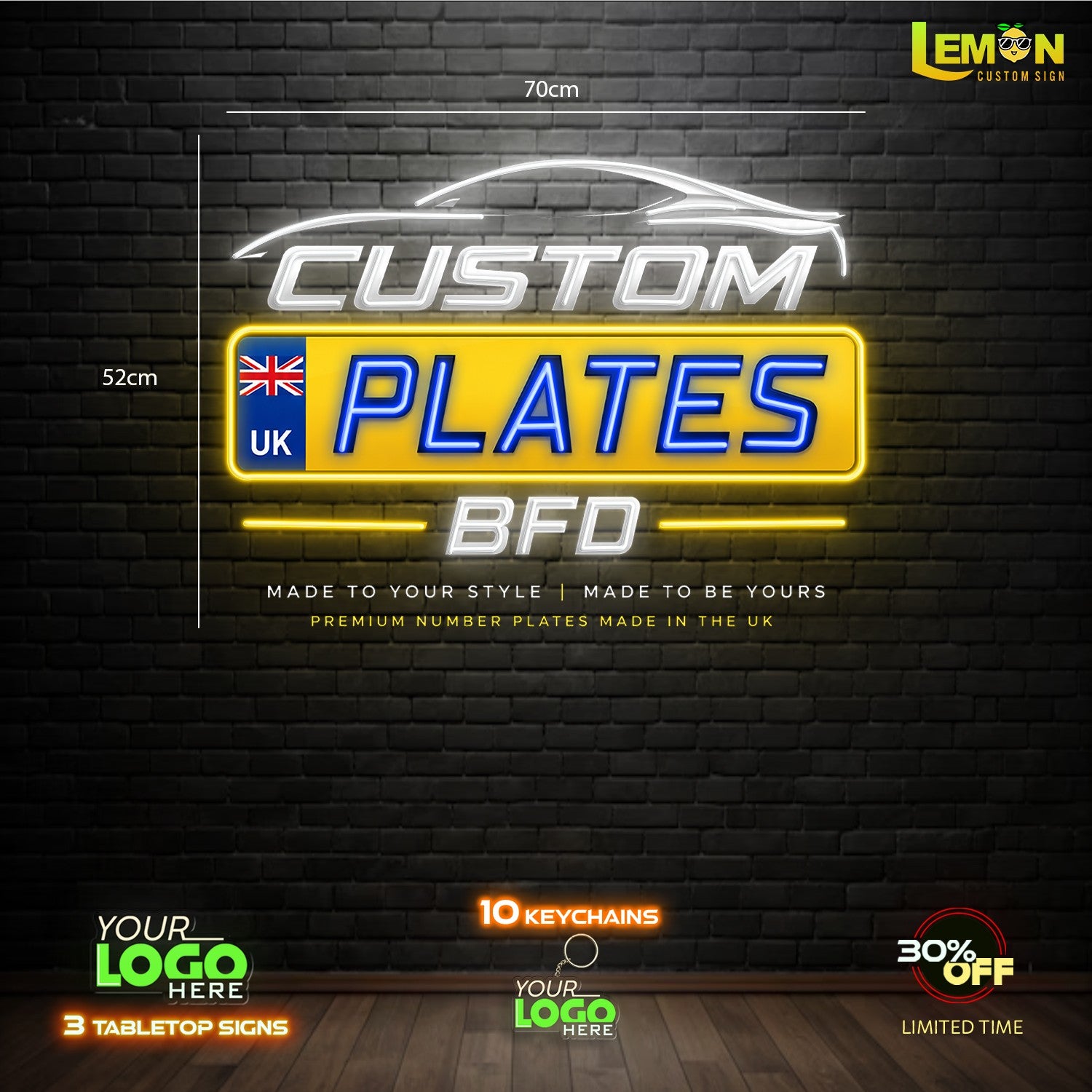 CUSTOM PLATES BFD | LED NEON SIGN