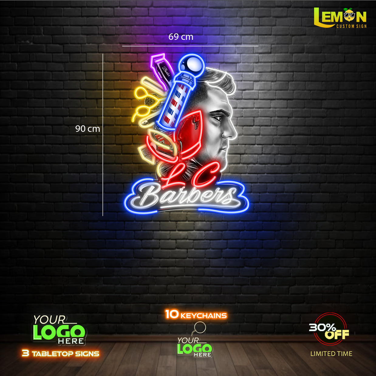 LC BARBERS | LED NEON SIGN