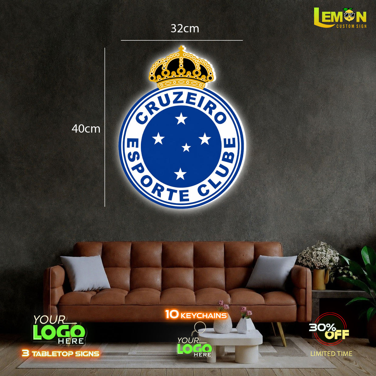 CRUZEIRO ESPORTE CLUBE LIGHT BOX SIGN