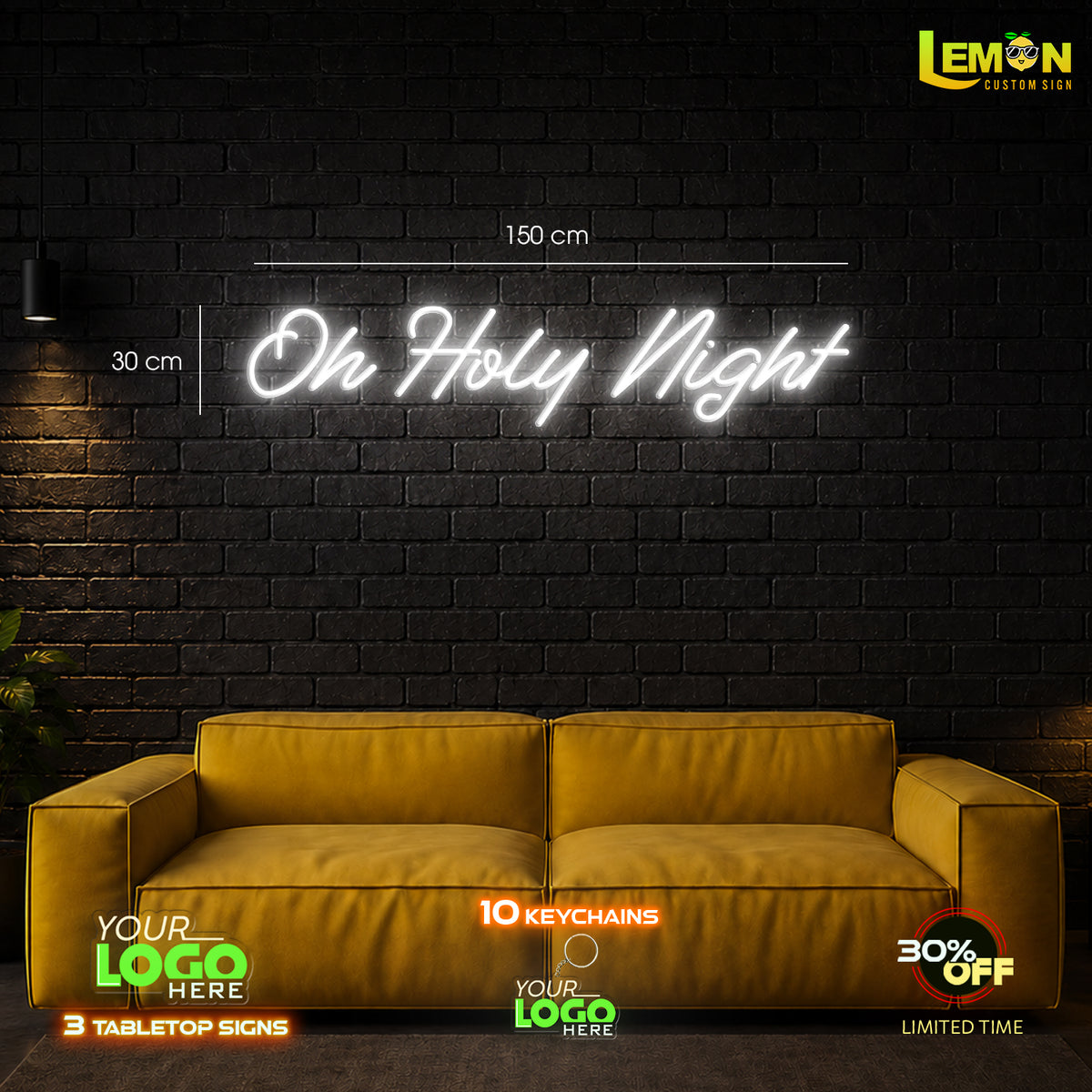 Oh Holy Night | LED NEON SIGN (OUTDOOR)