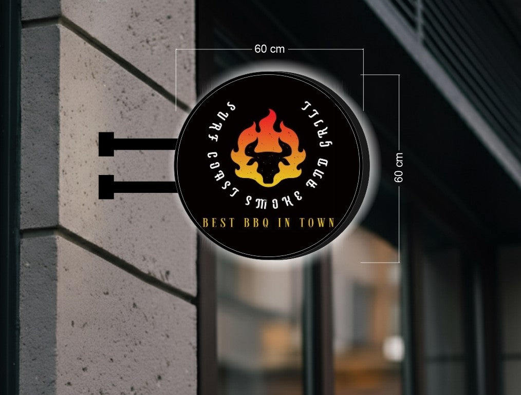Surf coast smoke and grill | DOUBLE-SIDED SIGN1