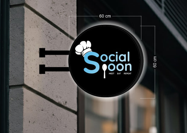 Social Spoon  | DOUBLE-SIDED SIGN