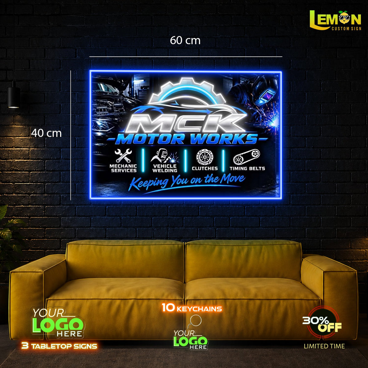 MCK MOTOR WORKS | LED NEON SIGN