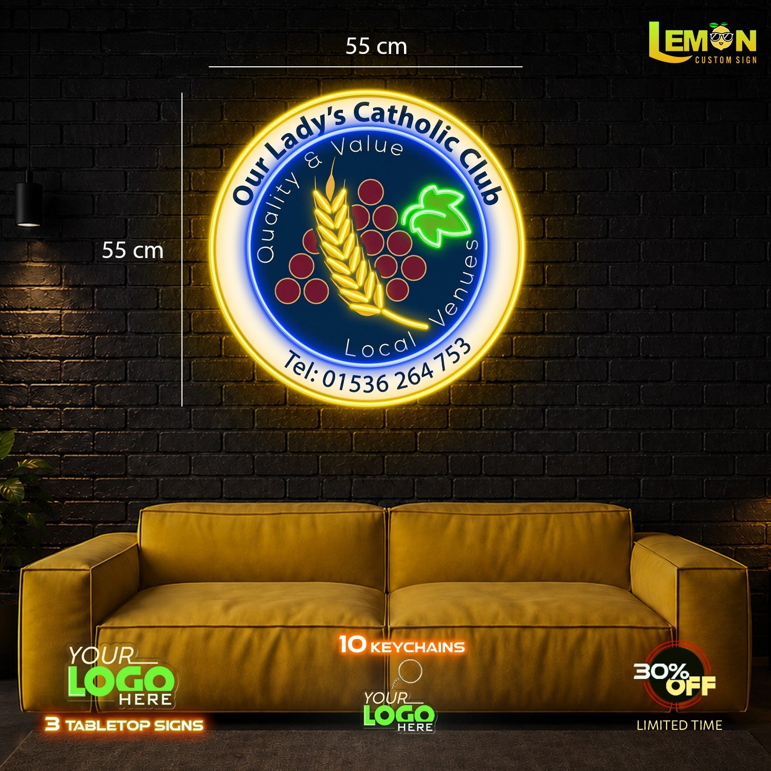Our Lady's Catholic Club | LED NEON SIGN (WATERPROOF)