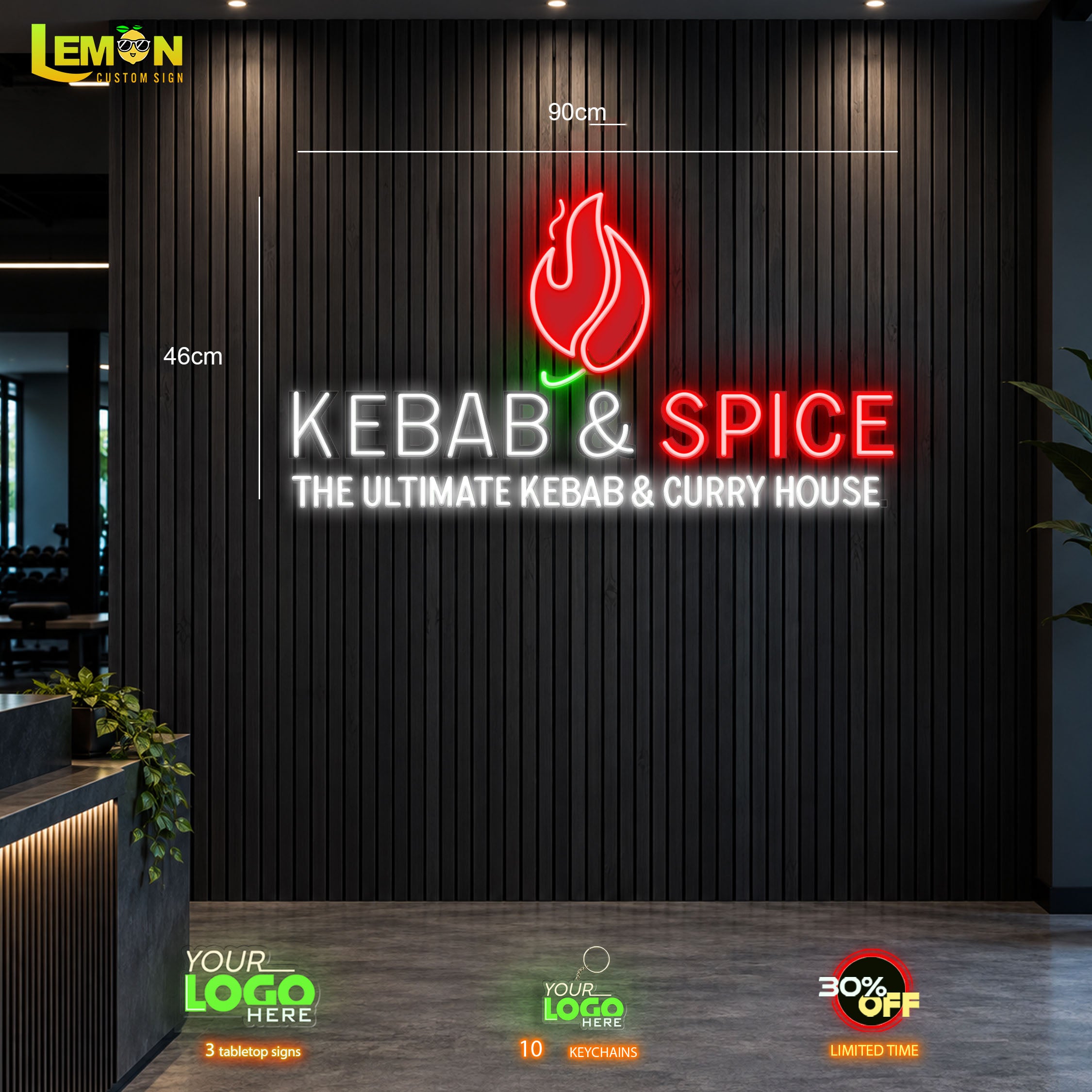 KEBAB & SPICE| LED NEON SIGN