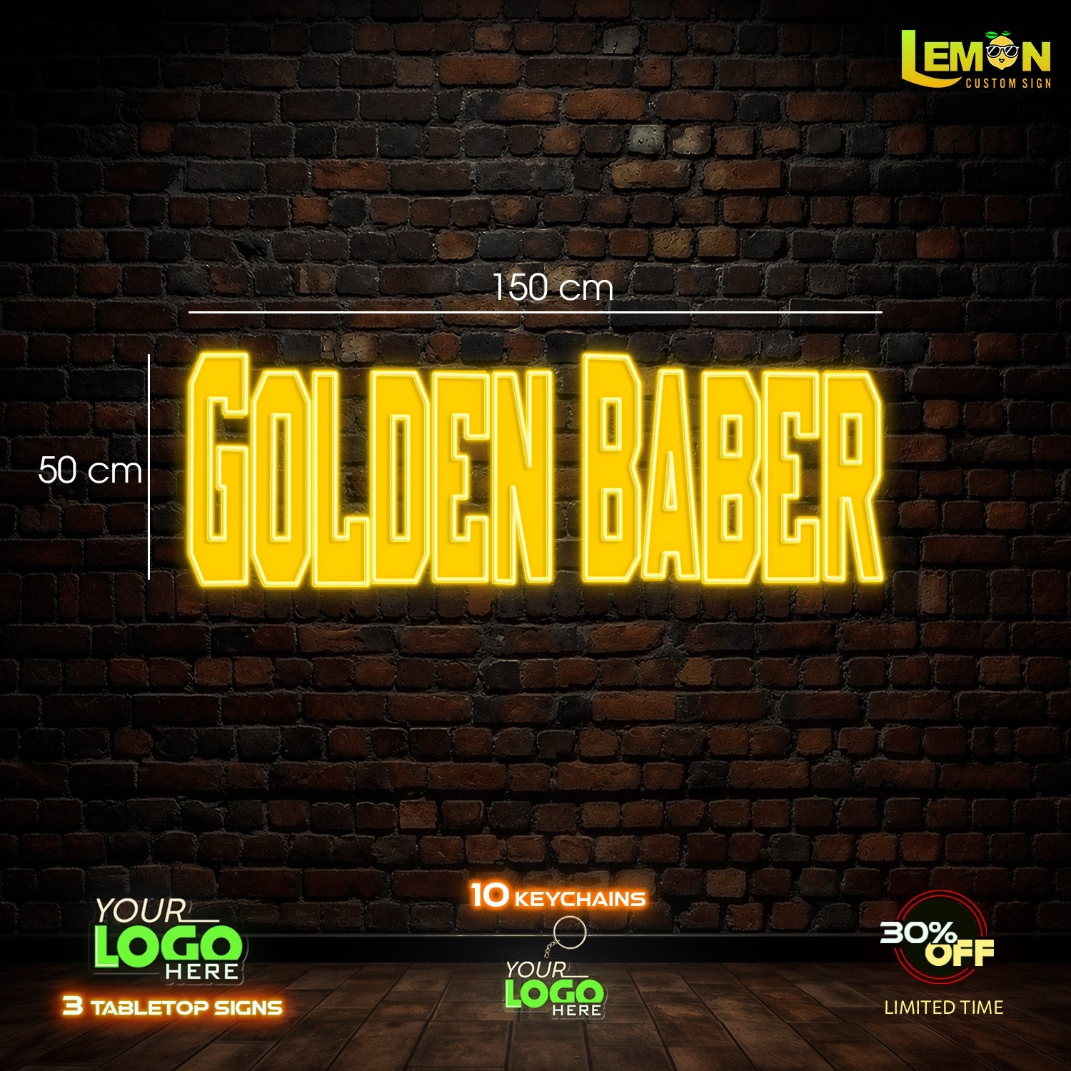 GOLDEN BARBER AND HAIR BY FREEDA| LED NEON SIGN (2 SIGNS)