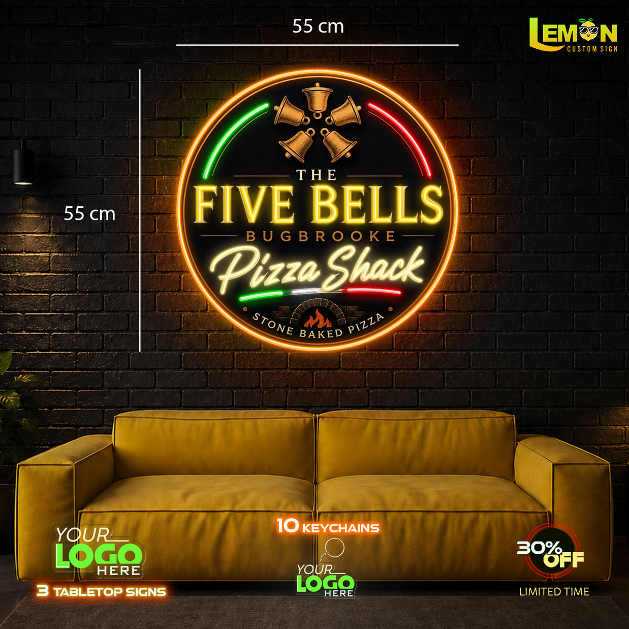 FIVE BELL| LED NEON SIGN (WATERPROOF SIGN)