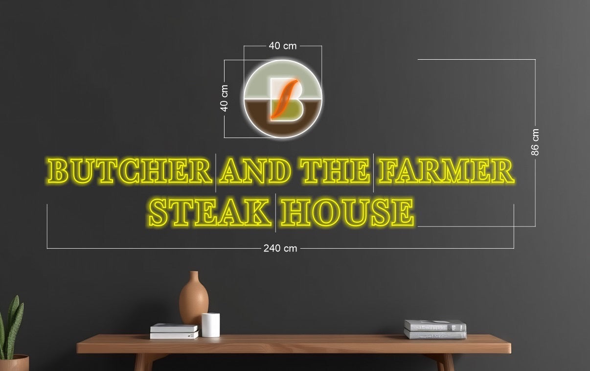 BUTCHER AND THE FARMR STEAK HOUSE| LED NEON SIGN