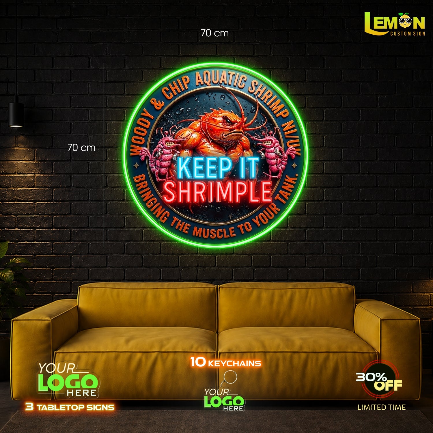 Keep it shrimple | LED NEON SIGN