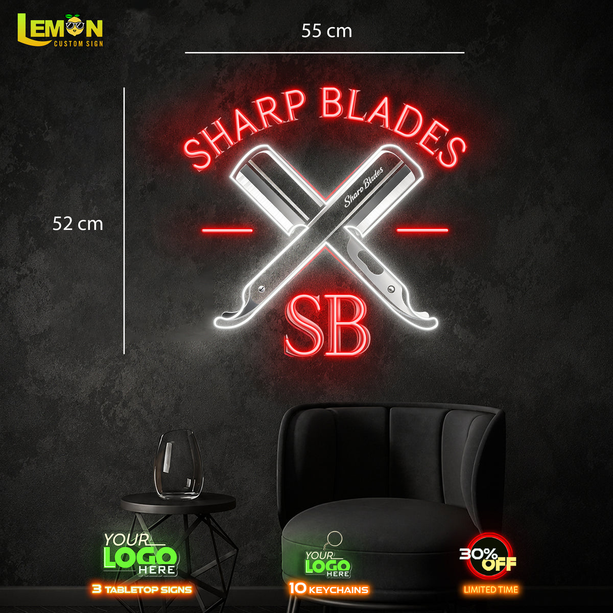 SHARP BLADES | LED NEON SIGN