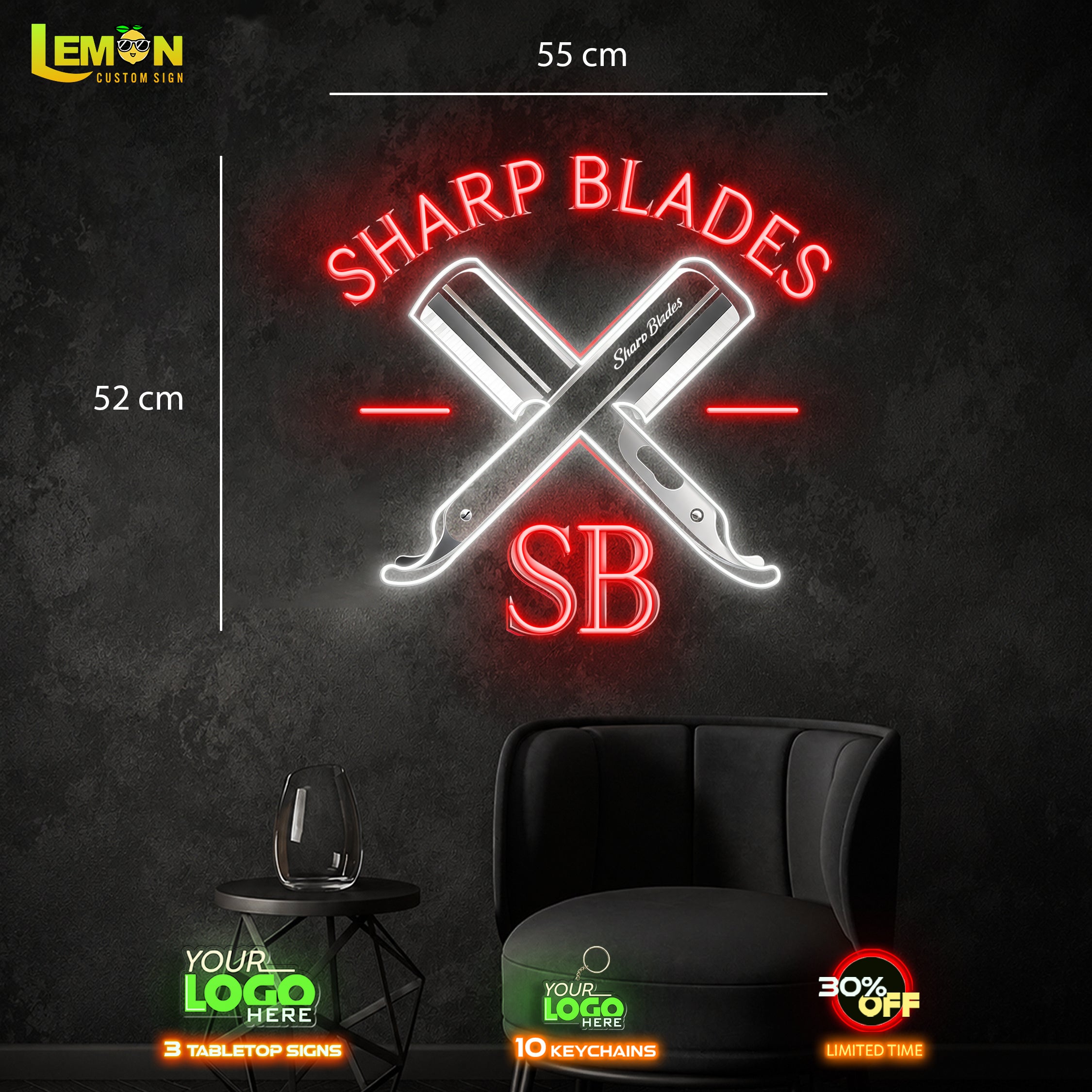 SHARP BLADES | LED NEON SIGN
