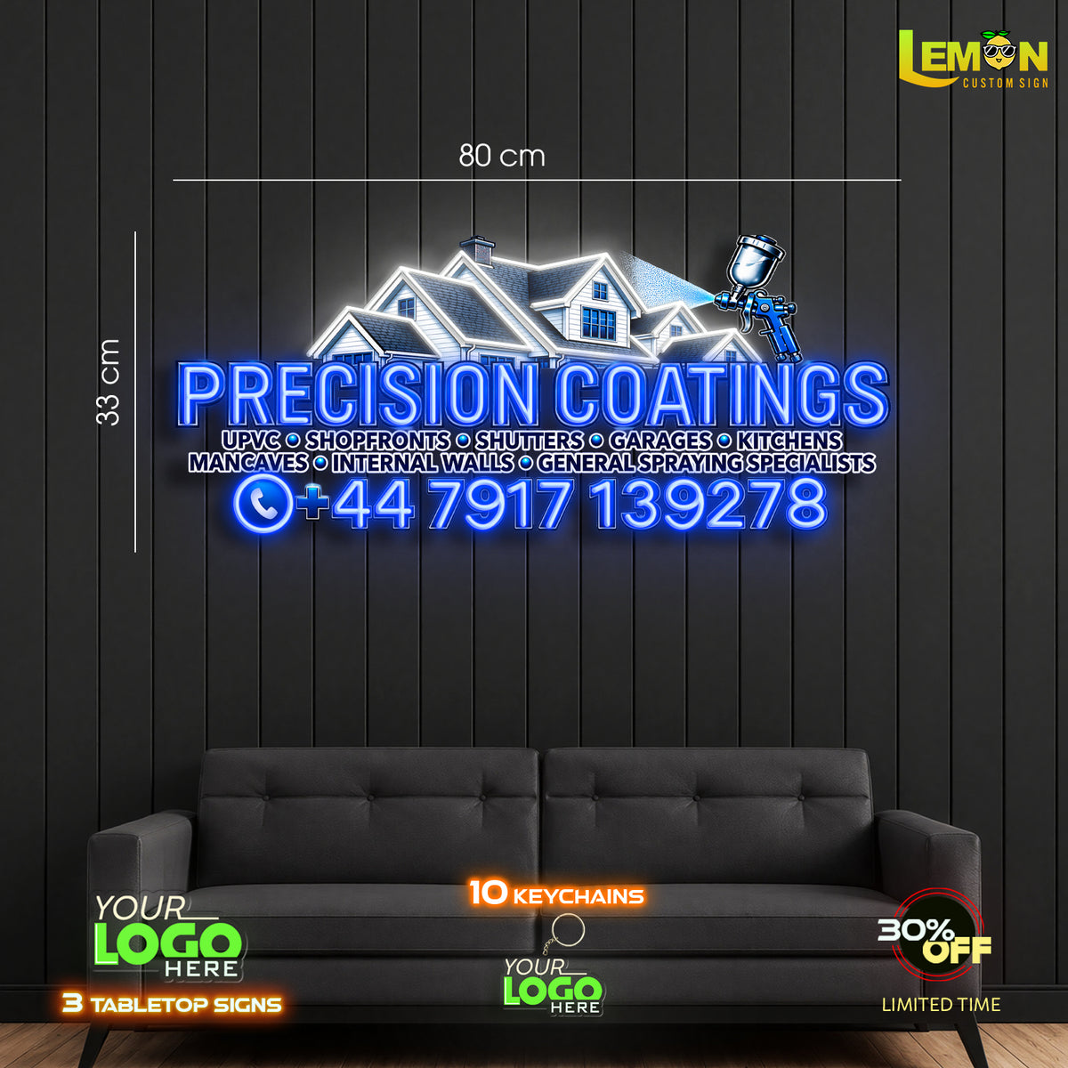 PRECISION COATINGS | LED NEON SIGN