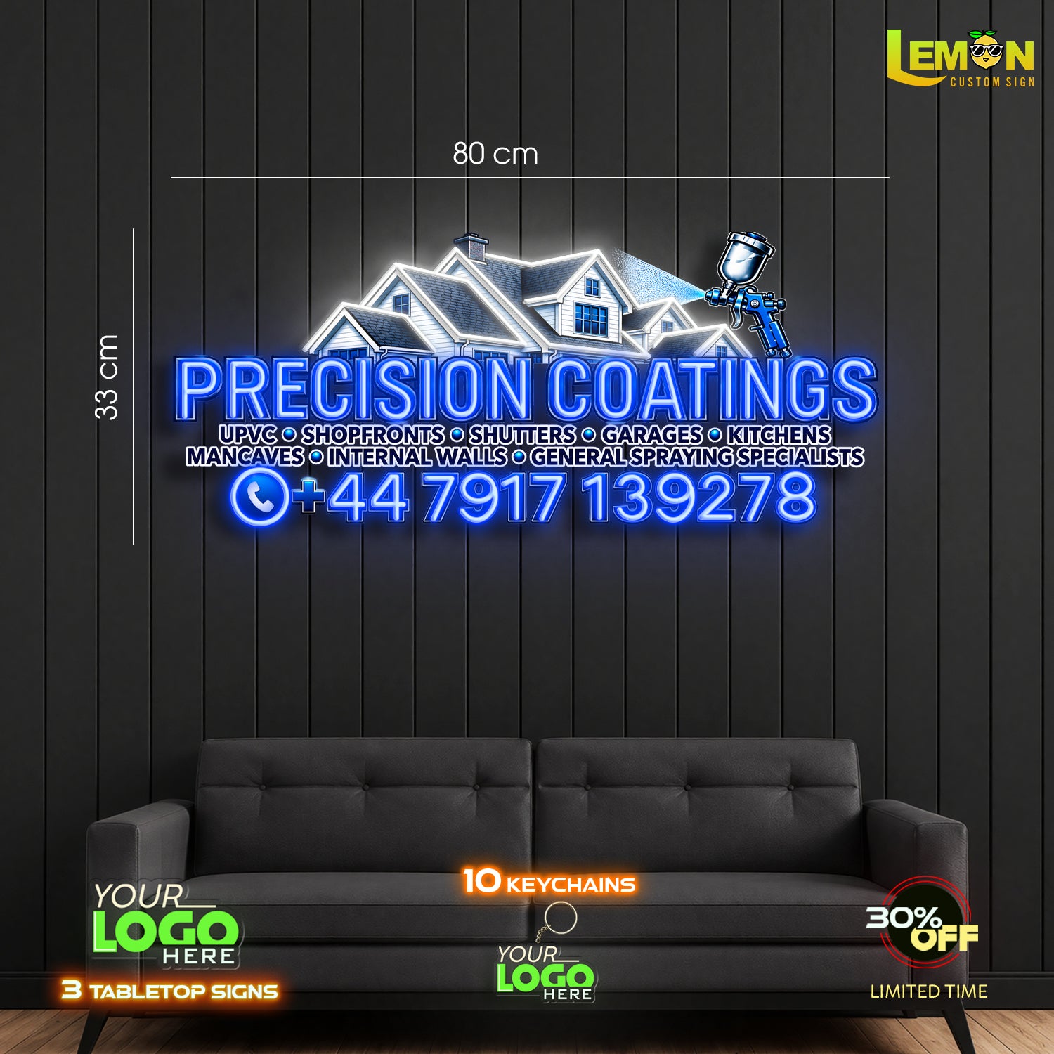 PRECISION COATINGS | LED NEON SIGN