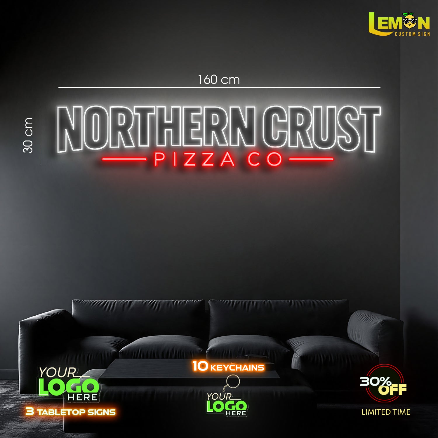 NOTHERN CRUST PIZZA CO | LED NEON SIGN (OUTDOOR SIGN)
