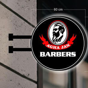 AGHA JAN BARBERS | ILLUMINATED BLADE SIGN(2 signs)