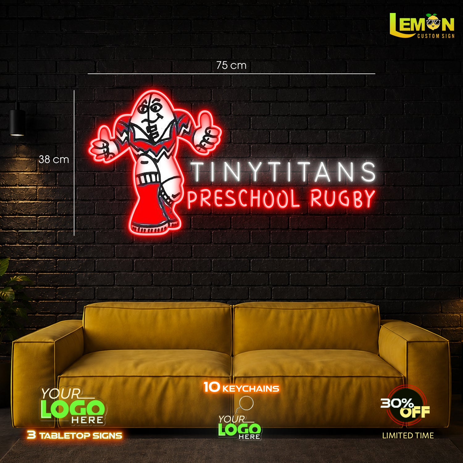 TINYTITANS PRESCHOOL RUGBY | LED NEON SIGN