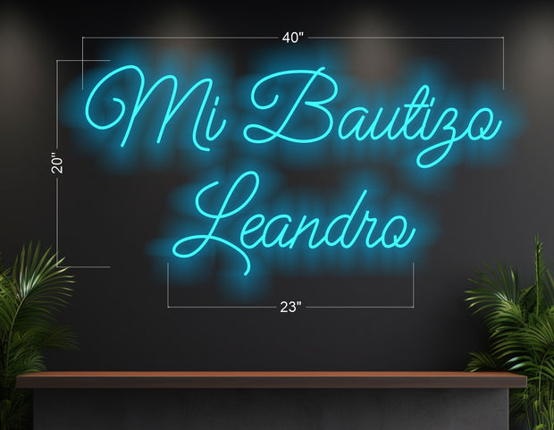 Mi Bautizo Leandro| LED NEON SIGN1