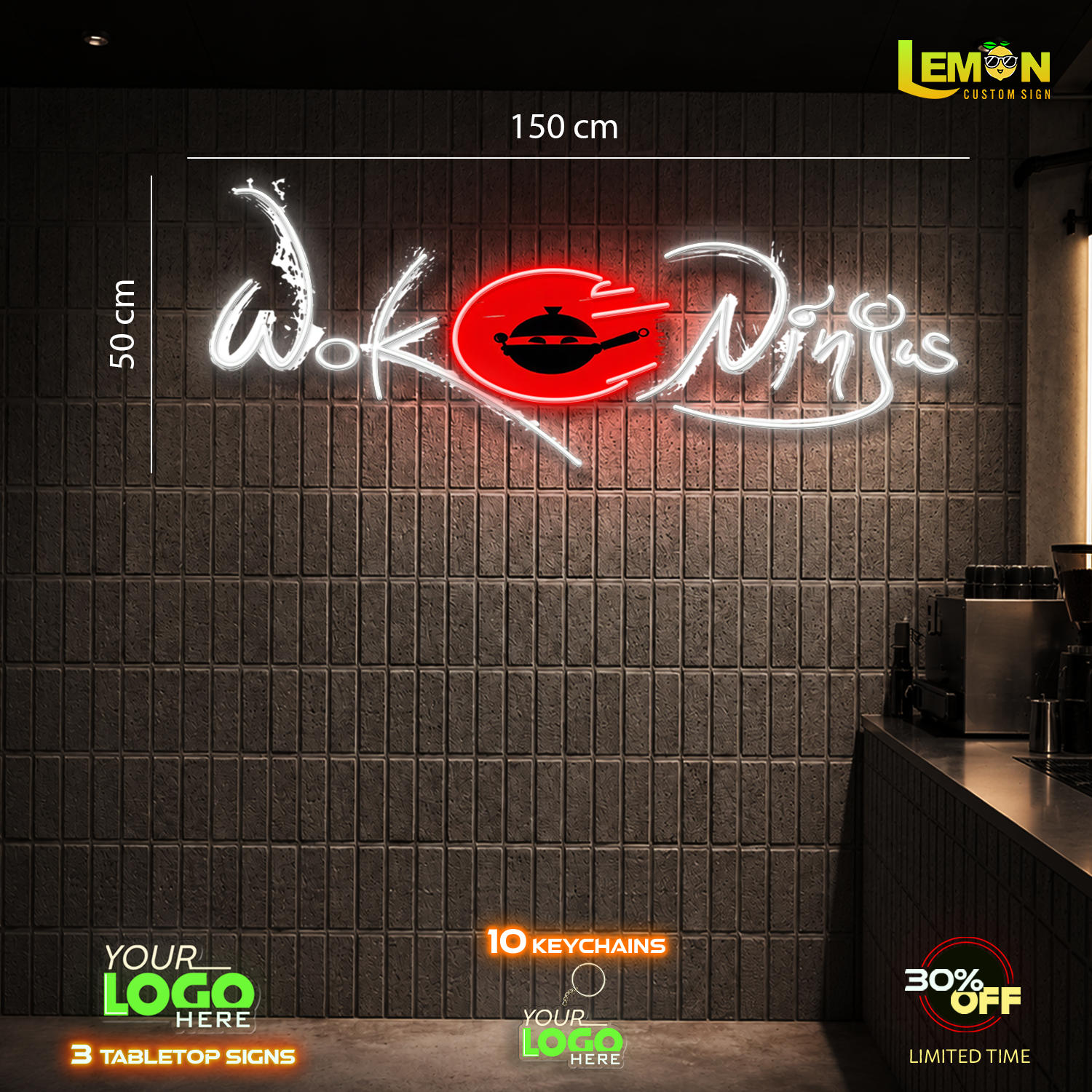 Wok Ninjas| LED NEON SIGN  (2 SIGNS)