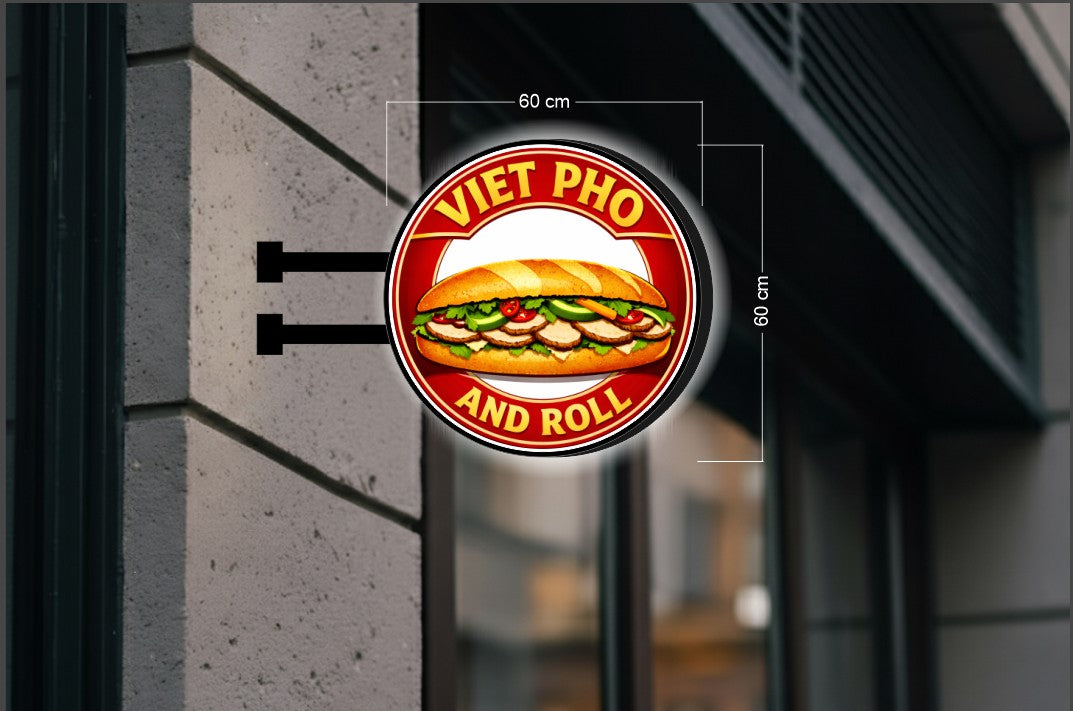 VIET PHO AND ROLL | DOUBLE-SIDED SIGN